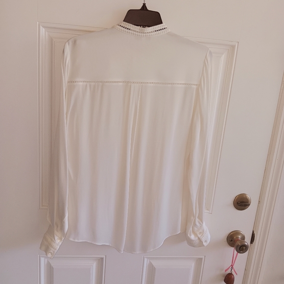 Reiss white long sleeve woman's blouse size 8 - Picture 6 of 16